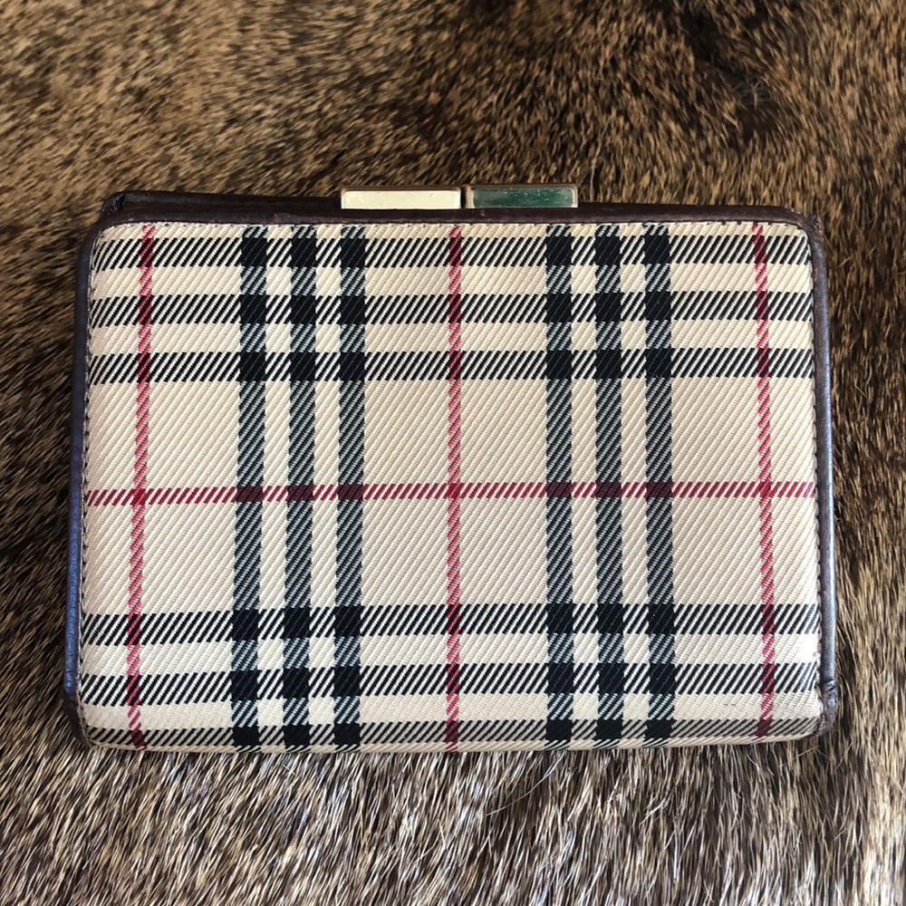 Burberry Wallet small plaid kisslock